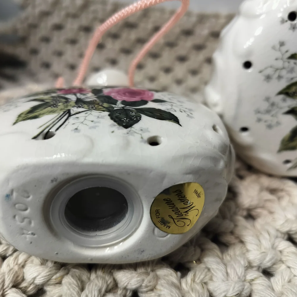 Floral Ceramic Scent Diffuser Set - Pink and Yellow